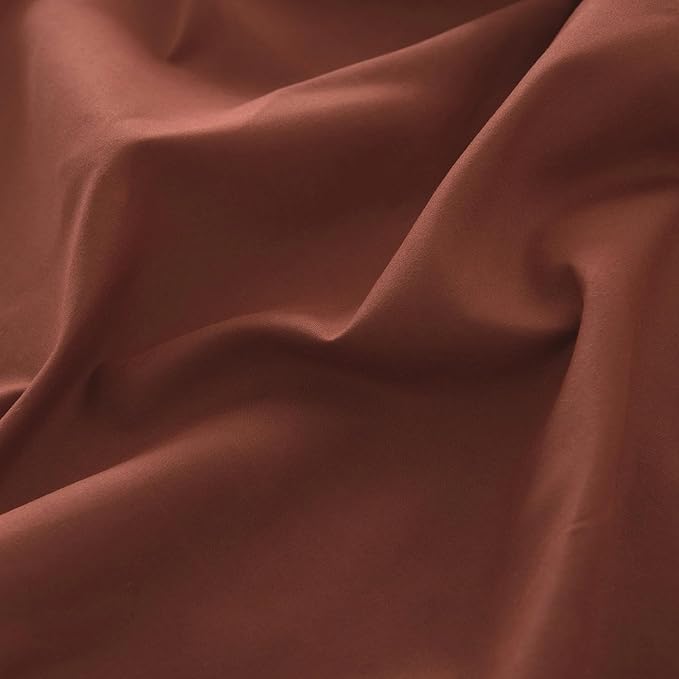 Bed Skirt King Size Ruffled Bed Skirts with Split Corners, 18 Inch Drop Dust Ruffle Bed Skirt with Platform, 18'' King, Rust