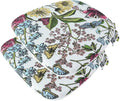 Outdoor Chair Cushions Set of 2,Patio Seat Cushion 17"x16"x2",U-Shaped Dining Chair Cushion 17 by 16 Inch,Water Resistant,Fade-Resistant Chair Pads for Kitchen Garden Furniture(Butterfly Flower)