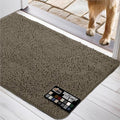 GORILLA GRIP SOAKSTOPPER Dog Door Mat, 30x20 Machine Washable Rug Absorbent Doormat Captures Moisture Mud Dirt, Quick Dry Soft Chenille Entryway Rugs Indoor Entrance Mats for Dog Paws, Cappuccino