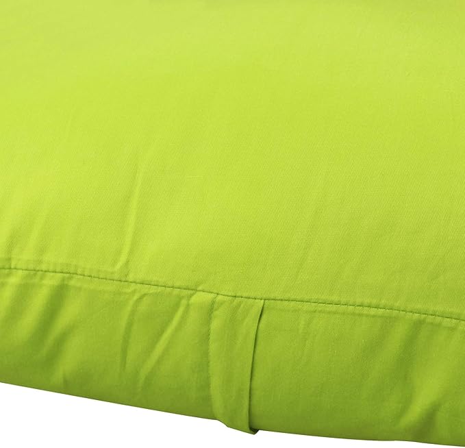 Thmyo 4-Pack 100% Cotton Comfortable Solid Decorative Throw Pillow Case, Square Cushion Cover Pillowcase Sublimation Blank Pillow Covers DIY Throw Pillowcase for Sofa(16x16 inch/ 40x40cm,Light Green)