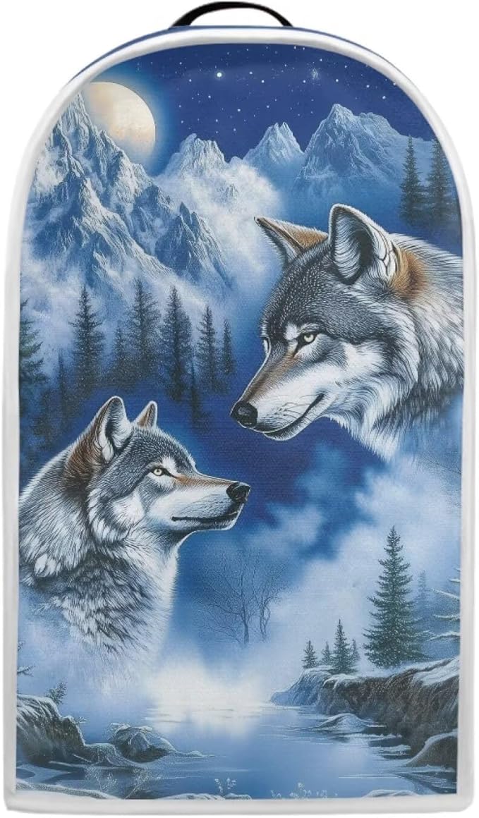 Talayituse Wolf Mountain Print Blender Dust Cover, Fingerprint Protection Cover for Stand Mixer or Coffee Machine, Home Kitchen Appliance Covers for Stain Dust Resistant Supplies