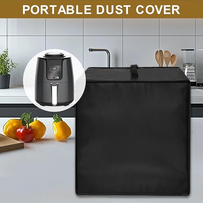 Air Fryer Cover for Ninja AF101 4QT, Fits Instant Pot Vortex 6QT XL & Chefman 4QT, Heavy Duty Heat/Dust Proof Waterproof Cover, 13.79"x10.24"x11.82"H