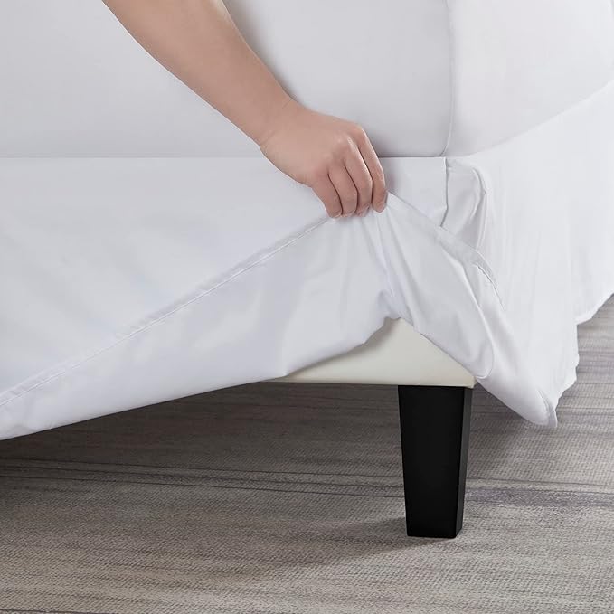 Nestl White Twin XL Bed Skirt - Twin XL Size Bed Skirt 14 Inch Drop - Brushed Microfiber Bed Skirts - Hotel Quality Pleated Bed Skirt - Shrinkage & Fade Resistant