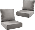 Outdoor Cushion Set for Furniture Patio Furniture, UV Resistant, Water Resistant - 6 Inch Thick Foam Garden Cushions– 22x24 Inch Patio Seat Covers for Chair/Sofa/Couch | Grey | 2-Pack |
