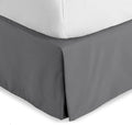 Bare Home California King 15-Inch Tailored Drop Easy Fit - Bed Skirt for Cal King Beds - Center & Corner Pleats (Grey)
