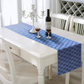 AAYU Denim Table / Bed Runner, Hand Fringed Tape Hand Weaved | 18 Inch X 108 Inch | Premium Quality Denim | Perfect for Wedding, Parties, and Everyday Décor