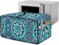 Boho Mandala Lotus Flower Print Microwave Oven Dust Cover with Storage Bags Toaster Oven Cover Polyester-Linen Fabric Small Appliance Dust Covers Fingerprint Protection, S