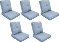 Patio Cushions for Outdoor Furniture - 22" x 25" x 4" UV Resistant Thick Foam Cushions Water Resistant Replacement Cushion for Outdoor Patio Furniture Chair/Sofa/Couch | Baby Blue | 5-Pack |
