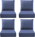 Luxury Outdoor Seat Cushion Set-22 x 24 x 6 Inch Outdoor Chair Cushions with Water Resistant & Removable Cover Outdoor Cushions for Patio Furniture Chair Sofa Couch