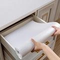 Shelf and Drawer Liner for Kitchen Cabinets Non-Adhesive, Strong Grip Non-Slip Thickened Cabinet Liners for Shelves, Waterproof Mats for Dresser Cupboard, White, 17 in x 20 Feet