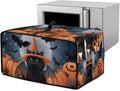 Bat Cat Pumpkin Moon Print Toaster Oven Cover Dust-Proof Microwave Oven Grill Cover Protector with Top Handle Reusable Reusable Kitchen Accessories for Halloween Decor, S