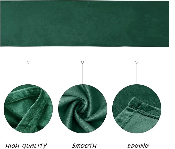 BALCONY & FALCON Velvet Table Runner 14"x51" Emerald Green Luxury Machine Washable Farmhouse Vintage Runner for Table Dining, Party, Wedding, Birthday, Easter, Thanksgiving & Christmas & Home Décor
