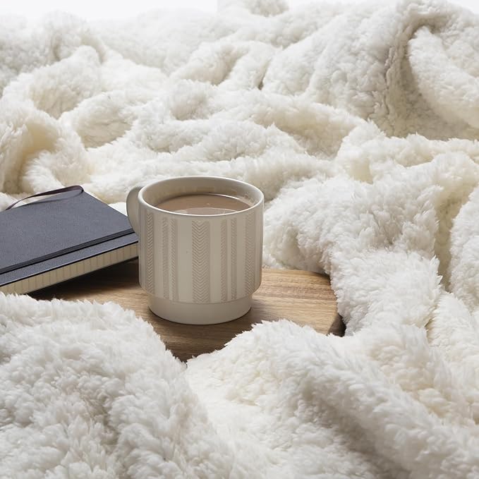 CARSTENS, INC. Ultra Premium Super Soft Plush Sherpa Fleece Oversized Throw Blanket 54" x 68", Barn & Truck