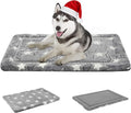 EMPSIGN Dog Crate Pad - Reversible Kennel Mat (Cool & Warm), Machine Washable, Cozy Star Pattern Sleeping Pad for Small Medium Large Dogs, All-Season Pet Bed, Suitable for 36"x24" Dog Crate, Grey