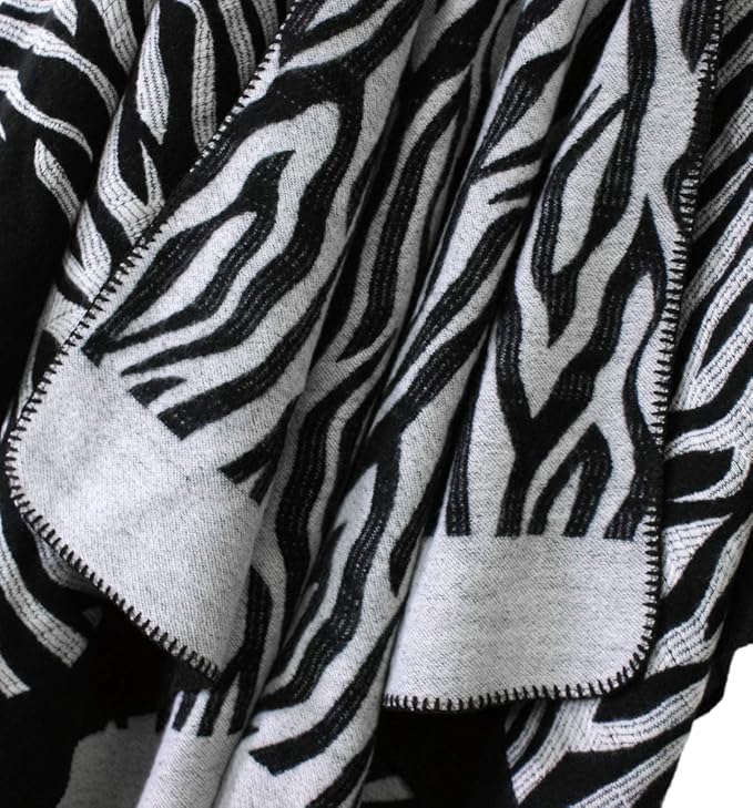 Women's Vintage Pattern Open Front Poncho Cape Shawl Winter Shawl Wraps