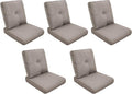 Patio Cushions for Outdoor Furniture - 22" x 25" x 4" UV Resistant Thick Foam Cushions Water Resistant Replacement Cushion for Outdoor Patio Furniture Chair/Sofa/Couch | Grey | 5-Pack |