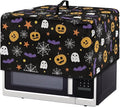Microwave Ovens Dust Cover, Halloween Spiderweb Polyester Waterproof Countertop Microwave Dust Cover Dustproof Tear-Resistant for Most Standard Sizes Easy to Clean