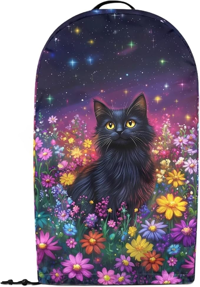 Starry Sky Black Cats Blender Cover for Kitchen Small Appliance Dustproof Dust Cover Durable Foldable Dust Anti Fingerprint Polyester Dust Proof Blender Cover Purple Flower Field