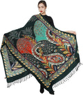 DANA XU 100% Merino Wool Extra Large Pashmina Blanket Travel Scarf Cashmere Wrap for Women Fall Winter Oversize Shawl Floral