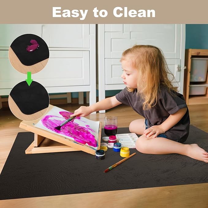 30" x 48" Office Mat for Hardwood Floor with 3D Feather Design,Waterproof&Non-Slip Computer Floors Mat,Utility Office Floor Mats for Rolling Chairs Hardwood,Office Chair Floors Protector for Home&Game