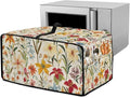 Toaster Oven Cover with Pockets, Washable Smart Oven Dust Cover Protective Kitchen Appliances Decor and Accessories, L, 18.5" x 22.5" x 13", Floral Pattern