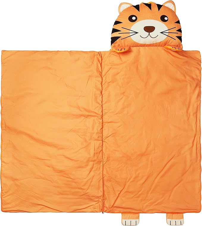Kid's Nap Buddies Character Preschool Nap Mat, Toddler Sleeping Bag with Pillow for Daycare, Ages 3+