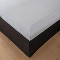 King Bed Skirt, Wrap Around Bed Skirt with Pleated Corner, 18 Inch Drop Pleated Waffle Weave Bedskirts, Anti-Slip, Microfiber, Black, 18'' King