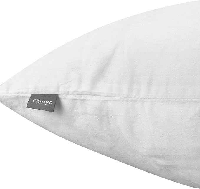 Thmyo 4-Pack 100% Cotton Comfortable Solid Decorative Throw Pillow Case Square Cushion Cover Pillowcase Sublimation Blank Pillow Covers Christmas DIY Throw Pillowcase for Sofa(26x26inch/66x66cm,White)