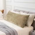 BEDELITE Body Pillow Cover with Zipper Closure, Super Soft and Cozy Fuzzy Fleece Pillowcase 20 x 54 Inches, Luxury Fluffy Plush Long Body Pillow Pillowcase for All Seasons(Camel)