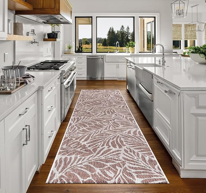 Keen Home Design Terrace Outdoor Runner Rug - 2x6 Washable Indoor/Outdoor Rug for Patio, Kitchen, Balcony, Beach, Garden, Deck and Porch, Size: 2'2"x5'7"
