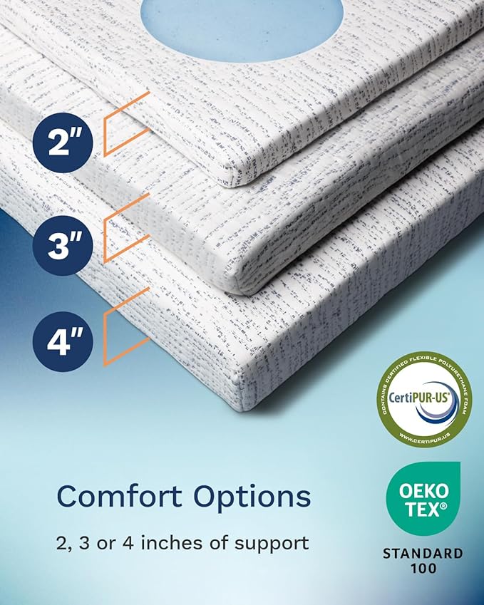 ViscoSoft 4 Inch Memory Foam Mattress Topper Cal King - Select High Density Ventilated Mattress Pad - Premium Removable Rayon Cover