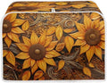 Vintage Sunflowers Printed Toaster Cover, Universal 2 Slice Oven Cover Appliance Cover Toaster, Dustproof Protector Broiler Organizer Bag, Small Kitchen Appliance, BAX-P58-7-AA6-2