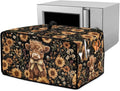 Cute Highland Cattle Print Toaster Oven Cover Heavy Duty Microwave Oven Dust Cover Sunflower Daisy Print Dust-Proof Universal Kitchen Machine Covers Suitable for Most Microwave Ovens, L