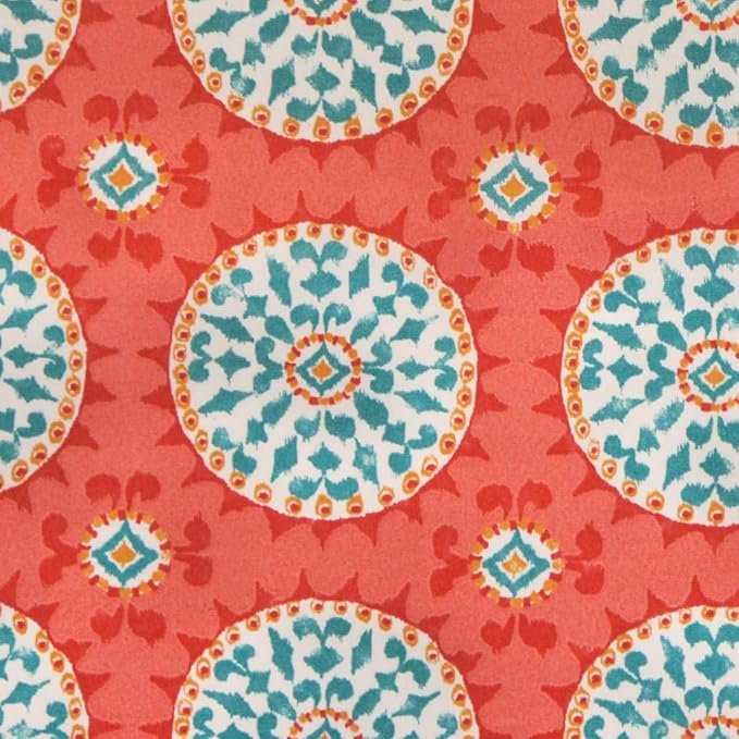 RSH DECOR: Tufted U-Shape Wicker Seat Cushions Set of 2 | 19” x 19” | All-Weather Spun Fabric | Water-Resistant | Outdoor Chair Cushions for Patio Furniture | Watermelon Sundial