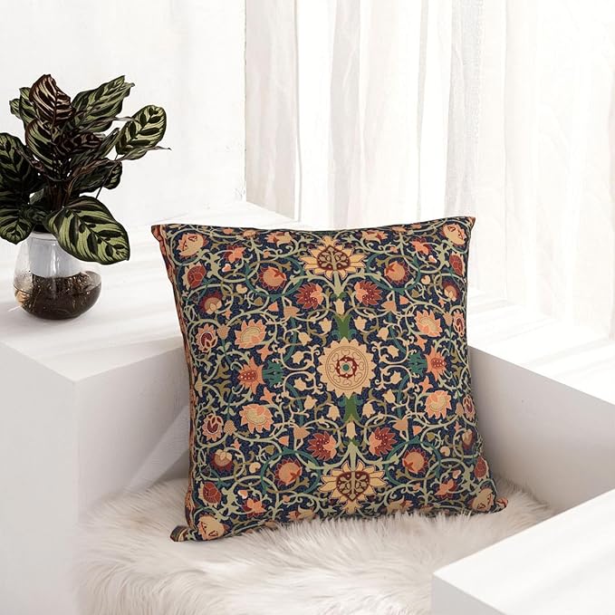 William Morris Vintage Floral 16x16 inches Throw Pillow Covers Cushion Covers for Couch Home Bed Living Room Decorative Pillow Cases