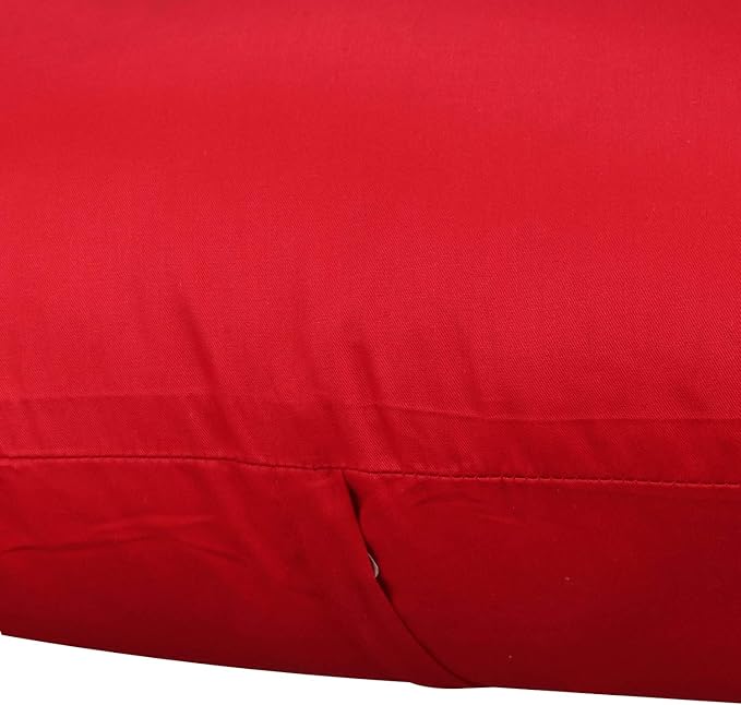 Thmyo 4-Pack 100% Cotton Comfortable Solid Decorative Throw Pillow Case Square Cushion Cover Pillowcase Sublimation Blank Pillow Covers Christmas DIY Throw Pillowcases(26x26 inch/ 66x66cm,Red)