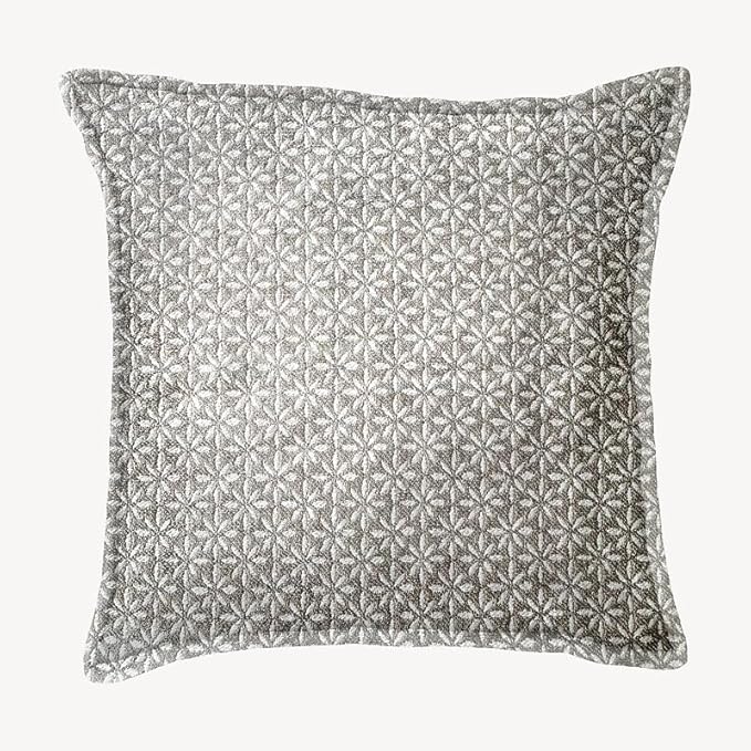 SanVia Tranquil Premium Cotton Throw Pillow Covers, 20 x 20 Inches, Luxurious Handwoven Reversible Couch Pillow Covers with Hidden Zipper, Elegant Home Décor, Insert Not Included