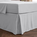 Mellanni Bed Skirt Full Size - Bed Skirting - 15-Inch Tailored Drop Pleated Dust Ruffle - Hotel Luxury Bedding - Wrinkle, Fade, Stain Resistant - 1 Bedskirt (Full, Light Gray)