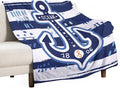 Nautical Anchor Blanket Modern Cartoon Anchor Ocean Adventure Blue White Soft Cozy Lightweight Throw Blanket for Kids Boys Men Bedroom Living Room Dorm Chair Sofa Travel 60x80in
