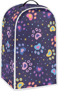 Colorful Paw Print Blender Dust Cover for Stand Mixer or Coffee Maker Appliance, Anti Fingerprint Polyester Dust Proof Stain Resistant Blender Covers for Home Kitchen