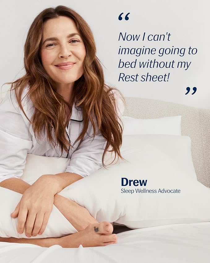 REST® Evercool®+ Starter Sheet Set, King, Ivory, Breathable Bed Sheets for Hot Sleeper and Night Sweats, with Pillowcases, with Ionic+ Self-Cleaning Silver Yarn for Sensitive Skin, 3PCS No Flat Sheet