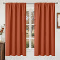 BGment Terracotta Blackout Curtains for Living Room Window - Thermal Insulated Drapes with Rod Pokcet Privacy Room Darkening for Bedroom, 42 x 63 Inch, 2 Panels