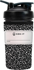 Sok It BotlSok Protein Blender Shaker Bottle Sleeve Insulated Neoprene Cover (Compose Yourself, Fits 24oz Blender)