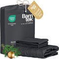 Duvet Cover Set - 100% Viscose Derived from Bamboo Duvet Cover Queen Size, 3 PC Luxury Cooling Duvet Cover for Hot Sleepers, Buttery Soft Comforter Cover & 2 PC Queen Pillowcases, Charcoal
