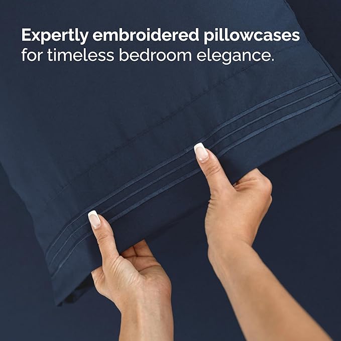 Full XL Bed Sheets - Extra Long Extended Full Sheet – Luxurious, Easy-Fit Sheet Set - Fits between 8” to 16" Deep Pockets, 54" x 80" for Full XL Mattresses - Ideal for Extra Long Full Beds
