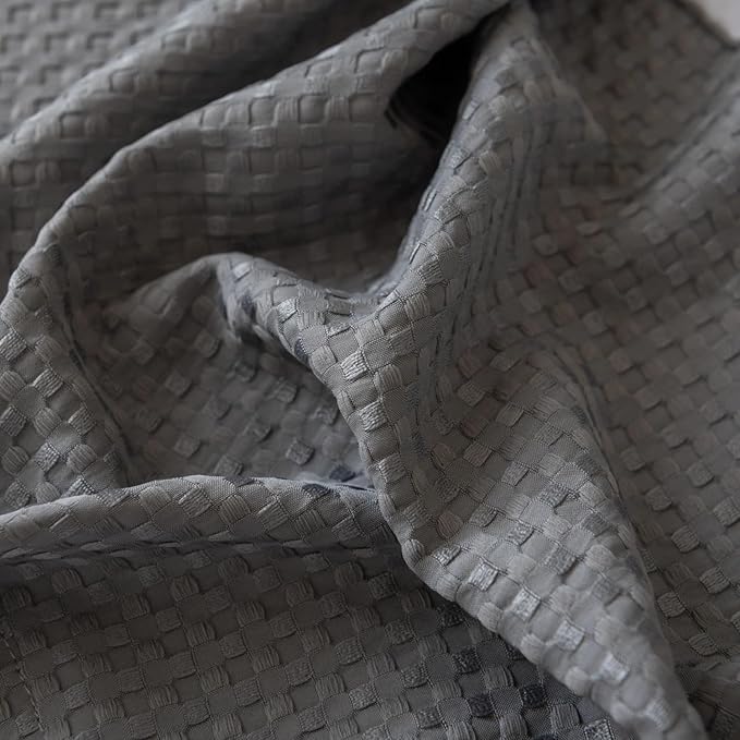 King Bed Skirt, Wrap Around Bed Skirt with Pleated Corner, 12 Inch Drop Pleated Waffle Weave Bedskirts, Anti-Slip, Microfiber, Grey, 12'' King