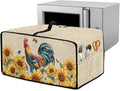 Microwave Oven Dust Cover Waterproof Dustproof Microwave Toaster Oven Cover Fabric Kitchen Machine Covers for Toaster Oven Air Fryer, Rooster Chicken Sunflower Butterfly Polka Dot Print, S