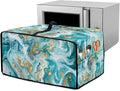 Convection Toaster Oven Dust Cover Washable Fabric Electric Appliance Protector, Easy to Clean Microwave and Convection Oven Dustproof Covers, L, Tea Gold Marble