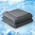 EASELAND Cooling Comforter Twin, Cold Touch Fabric Absorbs Body Heat, Double-Sided Cool Design Soft Fluffy Cooling Blanket for Night Sweats Hot Sleeper (Dark Gray, Twin(68"X90"))