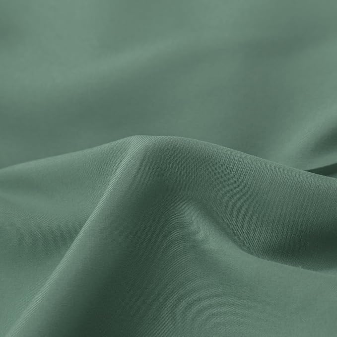 Bed Skirt Twin Size Ruffled Bed Skirt with Split Corners, 14 Inch Drop Dust Ruffle Bed Skirts with Platform, Sage Green, 14" Twin